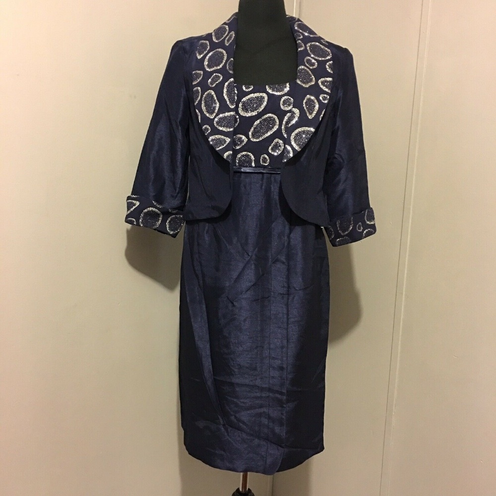Dana Kay 2-piece Jacket Dress Navy